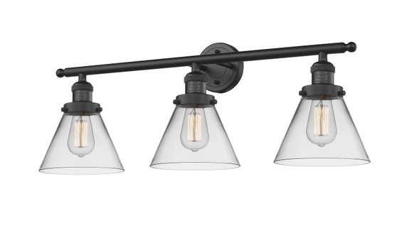 Bathroom Fixtures Three Lights by Innovations ( 405 | 205-BK-G42-LED Franklin Restoration ) 
