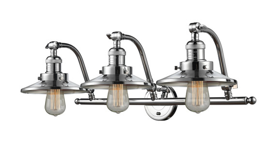 Bathroom Fixtures Three Lights by Innovations ( 405 | 515-3W-PC-M7 Franklin Restoration ) 