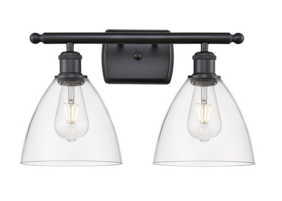 Bathroom Fixtures Two Lights by Innovations ( 405 | 516-2W-BK-GBD-752-LED Ballston ) 