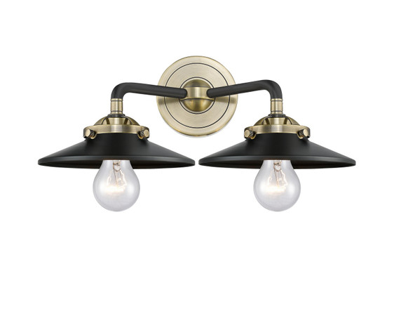Bathroom Fixtures Two Lights by Innovations ( 405 | 284-2W-BAB-M6-BK-LED Nouveau ) 