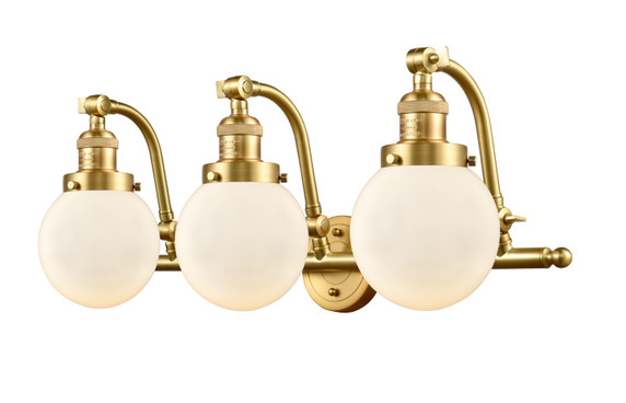 Bathroom Fixtures Three Lights by Innovations ( 405 | 515-3W-SG-G201-6 Franklin Restoration ) 