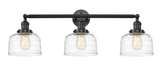 Bathroom Fixtures Three Lights by Innovations ( 405 | 205-BK-G713 Franklin Restoration ) 