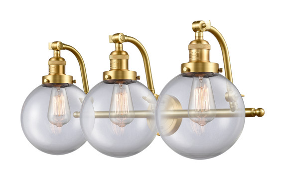 Bathroom Fixtures Three Lights by Innovations ( 405 | 515-3W-SG-G202-8 Franklin Restoration ) 