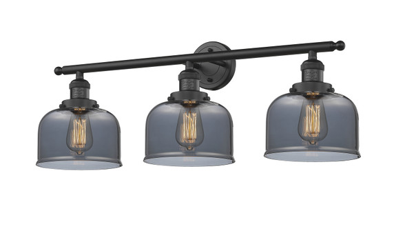 Bathroom Fixtures Three Lights by Innovations ( 405 | 205-BK-G73-LED Franklin Restoration ) 