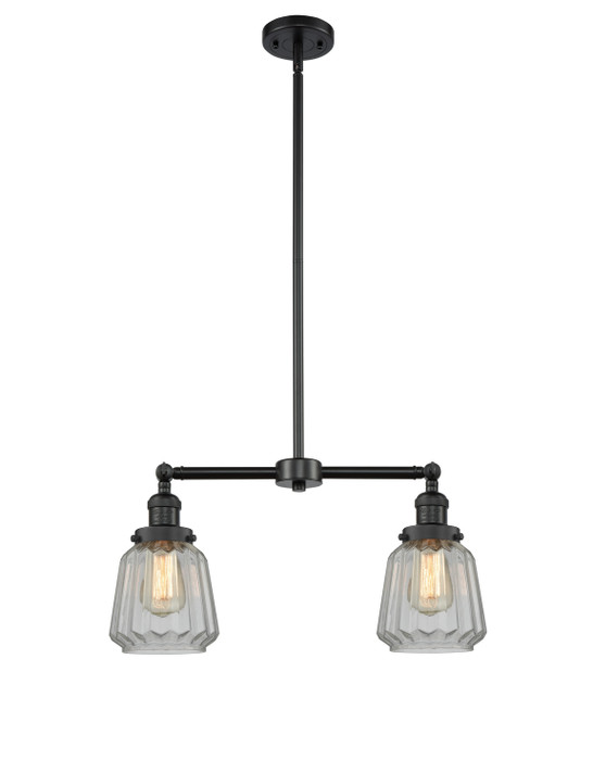 Mid. Chandeliers Glass Down by Innovations ( 405 | 209-BK-G142 Franklin Restoration ) 