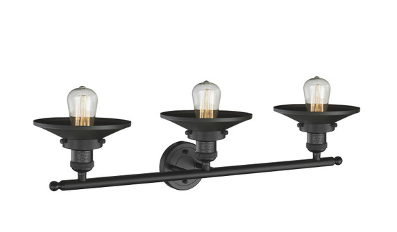 Bathroom Fixtures Three Lights by Innovations ( 405 | 205-BK-M6-LED Franklin Restoration ) 
