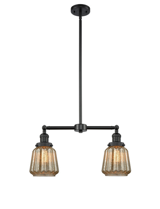 Mid. Chandeliers Glass Up by Innovations ( 405 | 209-BK-G146 Franklin Restoration ) 