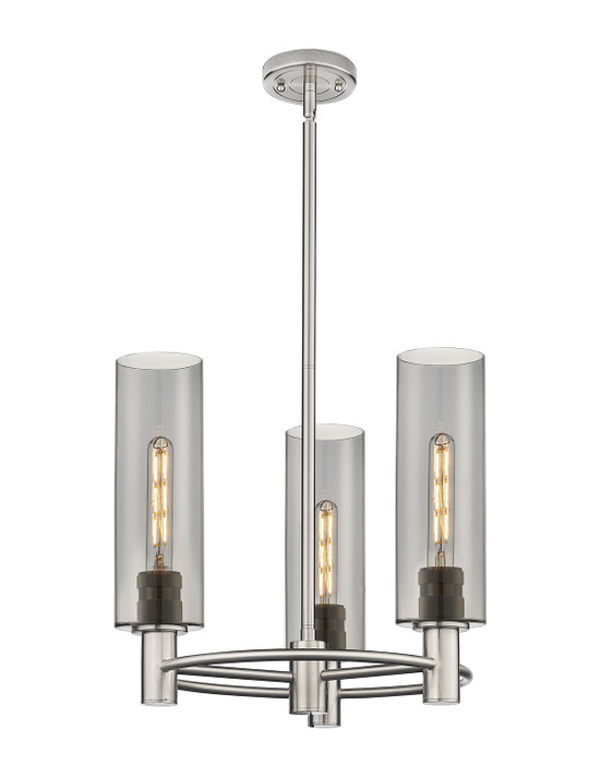 Mini Chandeliers Glass Shade by Innovations ( 405 | 434-3CR-SN-G434-12SM Downtown Urban ) 