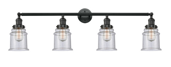 Bathroom Fixtures Four Lights by Innovations ( 405 | 215-BK-G184-LED Franklin Restoration ) 