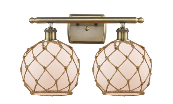 Bathroom Fixtures Two Lights by Innovations ( 405 | 516-2W-AB-G121-8RB Ballston ) 