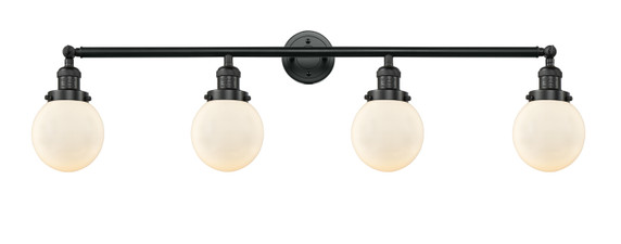 Bathroom Fixtures Four Lights by Innovations ( 405 | 215-BK-G201-6-LED Franklin Restoration ) 