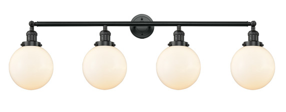 Bathroom Fixtures Four Lights by Innovations ( 405 | 215-BK-G201-8-LED Franklin Restoration ) 