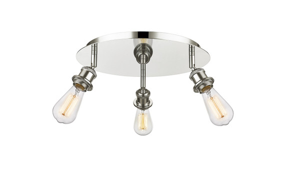 Flush Mounts Exposed Lamps by Innovations ( 405 | 516-3C-PN Ballston ) 