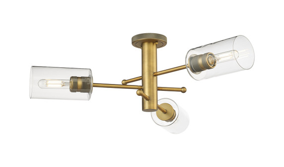 Semi-Flush Mts. Geometric/Linear by Innovations ( 405 | 434-3F-BB-G434-7CL Downtown Urban ) 