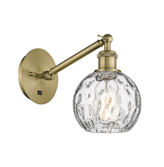 Sconces Single Glass by Innovations ( 405 | 317-1W-AB-G1215-6-LED Ballston ) 