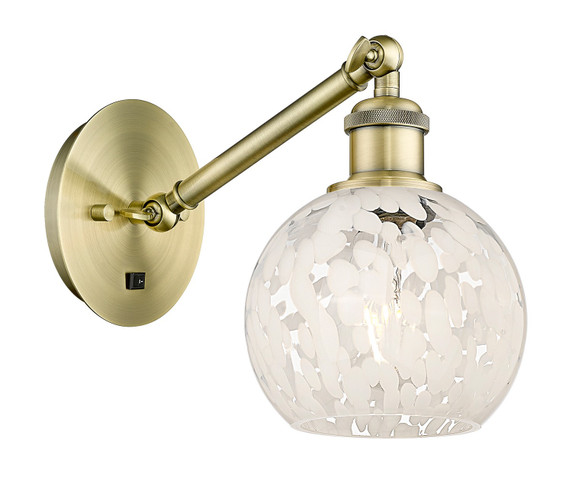 Sconces Single Glass by Innovations ( 405 | 317-1W-AB-G1216-6WM Ballston ) 