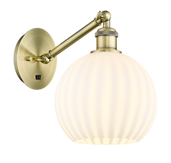 Sconces Single Glass by Innovations ( 405 | 317-1W-AB-G1217-8WV Ballston ) 