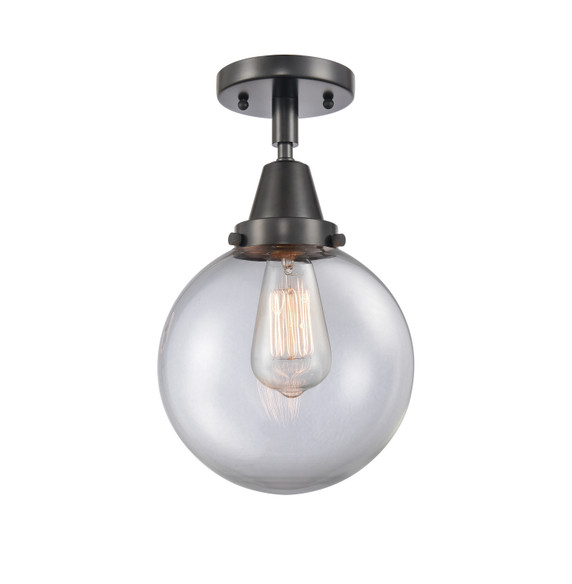 Semi-Flush Mts. Glass Down by Innovations ( 405 | 447-1C-BK-G202-8-LED Caden ) 