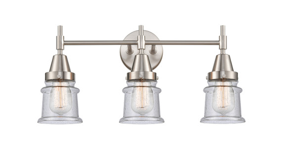 Bathroom Fixtures Three Lights by Innovations ( 405 | 447-3W-SN-G184S-LED Caden ) 