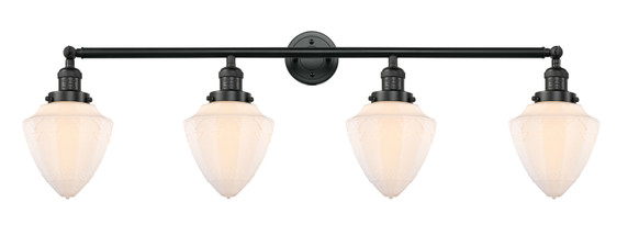 Bathroom Fixtures Four Lights by Innovations ( 405 | 215-BK-G661-7 Franklin Restoration ) 