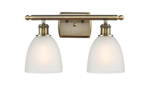 Bathroom Fixtures Two Lights by Innovations ( 405 | 516-2W-AB-G381-LED Ballston ) 