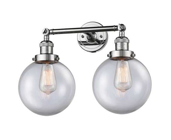 Bathroom Fixtures Two Lights by Innovations ( 405 | 208-PC-G202-8-LED Franklin Restoration ) 