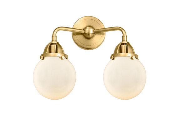 Bathroom Fixtures Two Lights by Innovations ( 405 | 288-2W-SG-G201-6-LED Nouveau 2 ) 