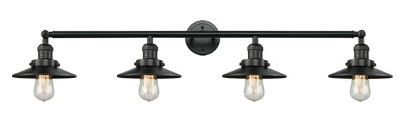 Bathroom Fixtures Four Lights by Innovations ( 405 | 215-BK-M6-LED Franklin Restoration ) 