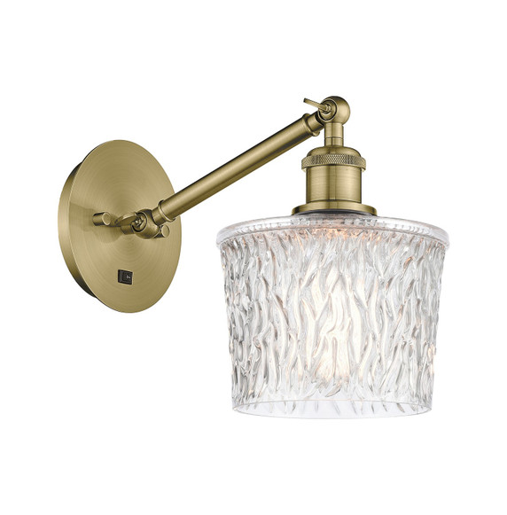 Sconces Single Glass by Innovations ( 405 | 317-1W-AB-G402-LED Ballston ) 