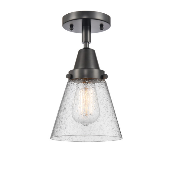 Semi-Flush Mts. Glass Down by Innovations ( 405 | 447-1C-BK-G64-LED Caden ) 