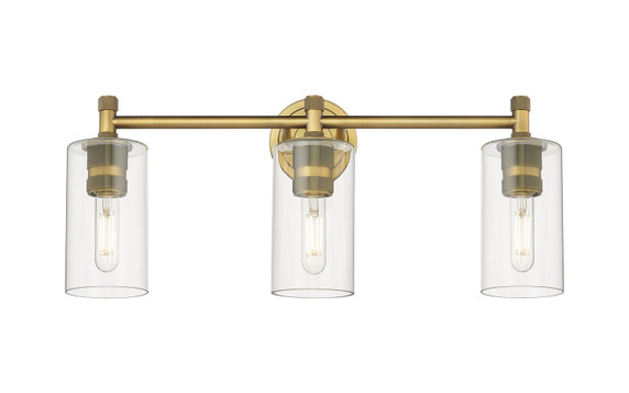 Bathroom Fixtures Three Lights by Innovations ( 405 | 434-3W-BB-G434-7CL Downtown Urban ) 