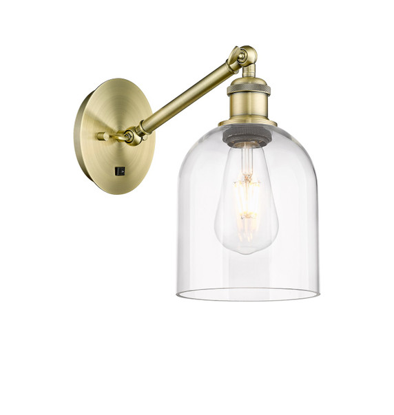 Sconces Single Glass by Innovations ( 405 | 317-1W-AB-G558-6CL Ballston ) 