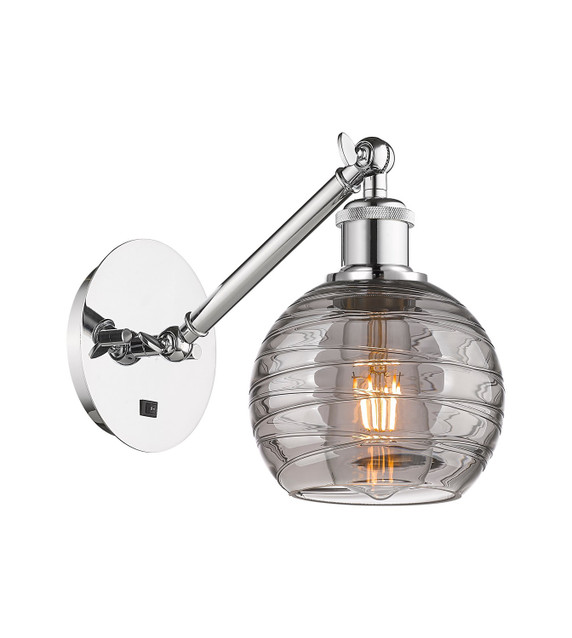 Sconces Single Glass by Innovations ( 405 | 317-1W-PC-G1213-6SM Ballston ) 