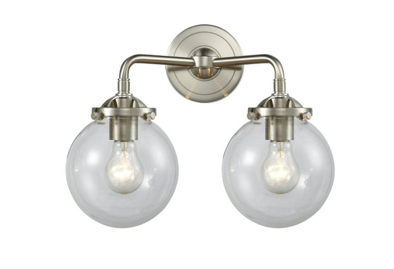 Bathroom Fixtures Two Lights by Innovations ( 405 | 284-2W-SN-G202-6 Nouveau ) 