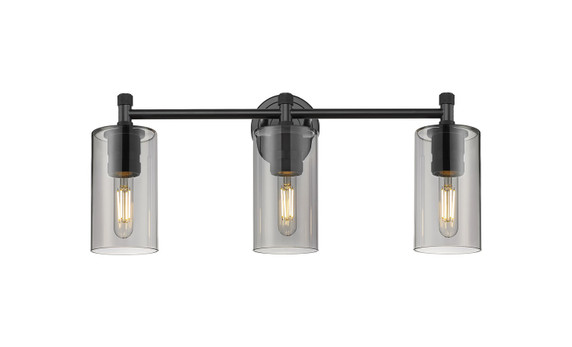 Bathroom Fixtures Three Lights by Innovations ( 405 | 434-3W-BK-G434-7SM Downtown Urban ) 