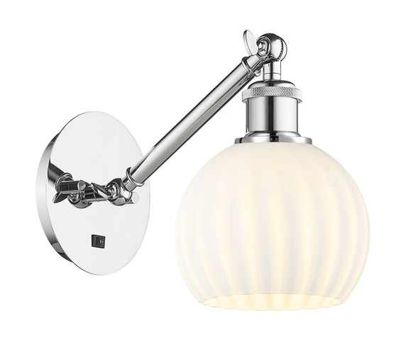 Sconces Single Glass by Innovations ( 405 | 317-1W-PC-G1217-6WV Ballston ) 