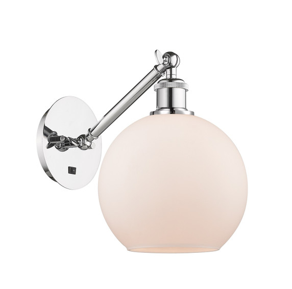 Sconces Single Glass by Innovations ( 405 | 317-1W-PC-G121-8-LED Ballston ) 