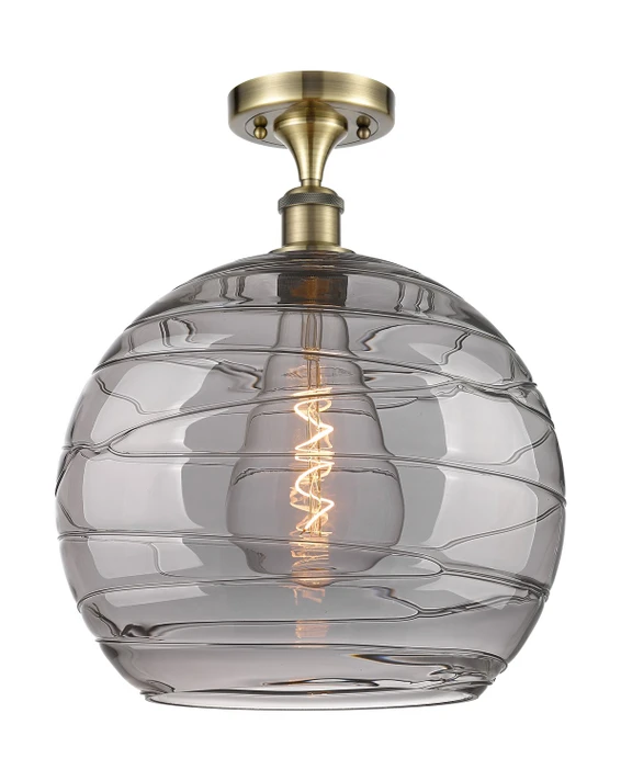 Semi-Flush Mts. Glass Down by Innovations ( 405 | 516-1C-AB-G1213-14SM Ballston ) 