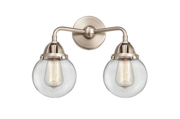 Bathroom Fixtures Two Lights by Innovations ( 405 | 288-2W-SN-G202-6-LED Nouveau 2 ) 