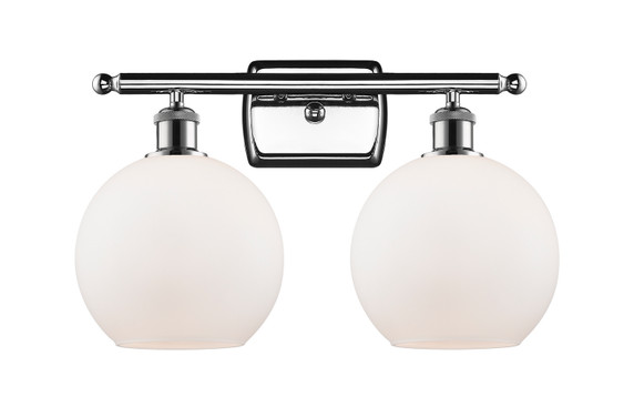 Bathroom Fixtures Two Lights by Innovations ( 405 | 516-2W-PC-G121-8-LED Ballston ) 