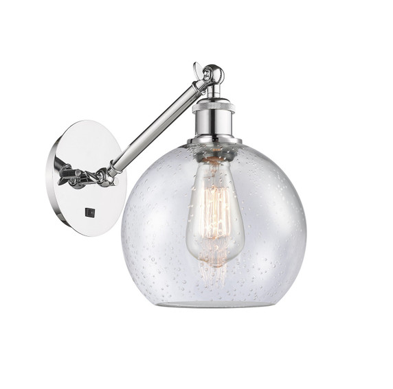 Sconces Single Glass by Innovations ( 405 | 317-1W-PC-G124-8 Ballston ) 