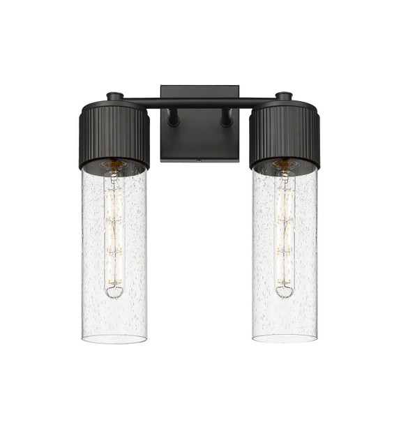 Bathroom Fixtures Two Lights by Innovations ( 405 | 428-2W-BK-G428-12SDY Downtown Urban ) 