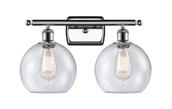 Bathroom Fixtures Two Lights by Innovations ( 405 | 516-2W-PC-G124-8-LED Ballston ) 