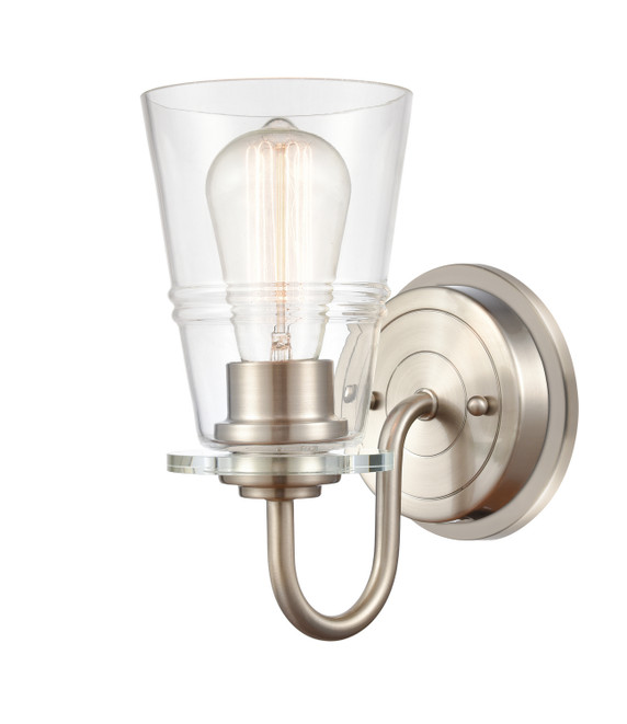 Sconces Single Glass by Innovations ( 405 | 421-1W-SN-CL-LED Auralume ) 