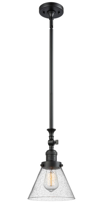 Mini Pendants Glass Down by Innovations ( 405 | 206-BK-G44-LED Franklin Restoration ) 