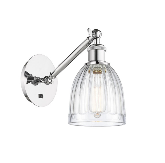 Sconces Single Glass by Innovations ( 405 | 317-1W-PC-G442 Ballston ) 