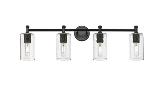 Bathroom Fixtures Four Lights by Innovations ( 405 | 434-4W-BK-G434-7SDY Downtown Urban ) 