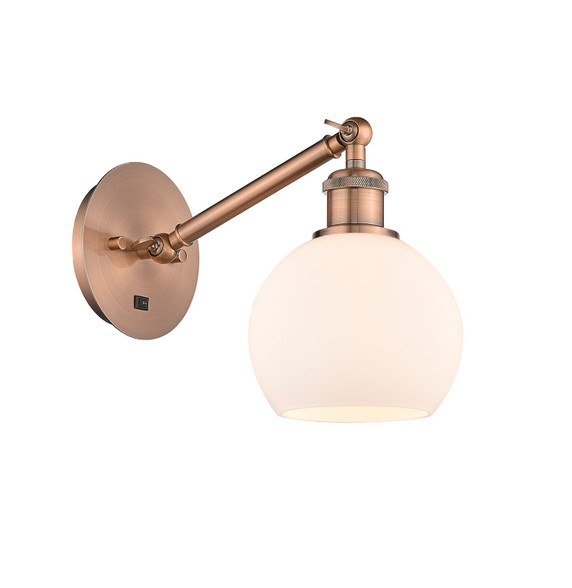 Sconces Single Glass by Innovations ( 405 | 317-1W-AC-G121-6-LED Ballston ) 