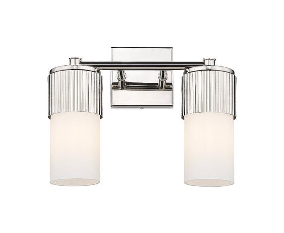 Bathroom Fixtures Two Lights by Innovations ( 405 | 428-2W-PN-G428-7WH Downtown Urban ) 