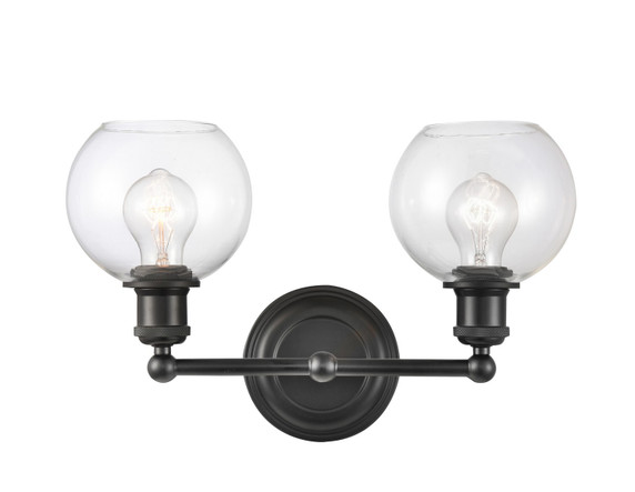Bathroom Fixtures Two Lights by Innovations ( 405 | 341-2W-BK-G122-6-LED Concord ) 